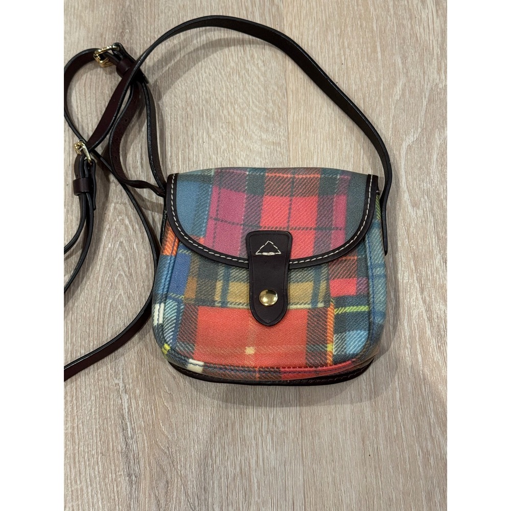 DOONEY & BOURKE Small Picnic Patchwork Pattern Plaid Crossbody Handbag